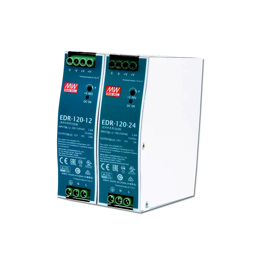 明緯EDR-120-24導(dǎo)軌電源