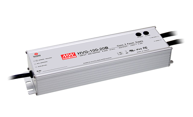 明緯HVG-100系列100W恒流型+恒壓型LED驅(qū)動器