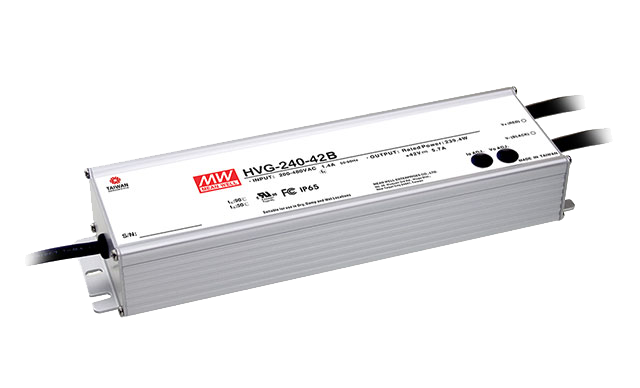 明緯HVG-240系列240W恒流型+恒壓型LED驅(qū)動器