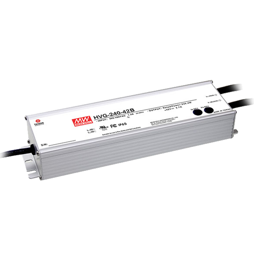 明緯HVG-240系列240W恒流型+恒壓型LED驅(qū)動器