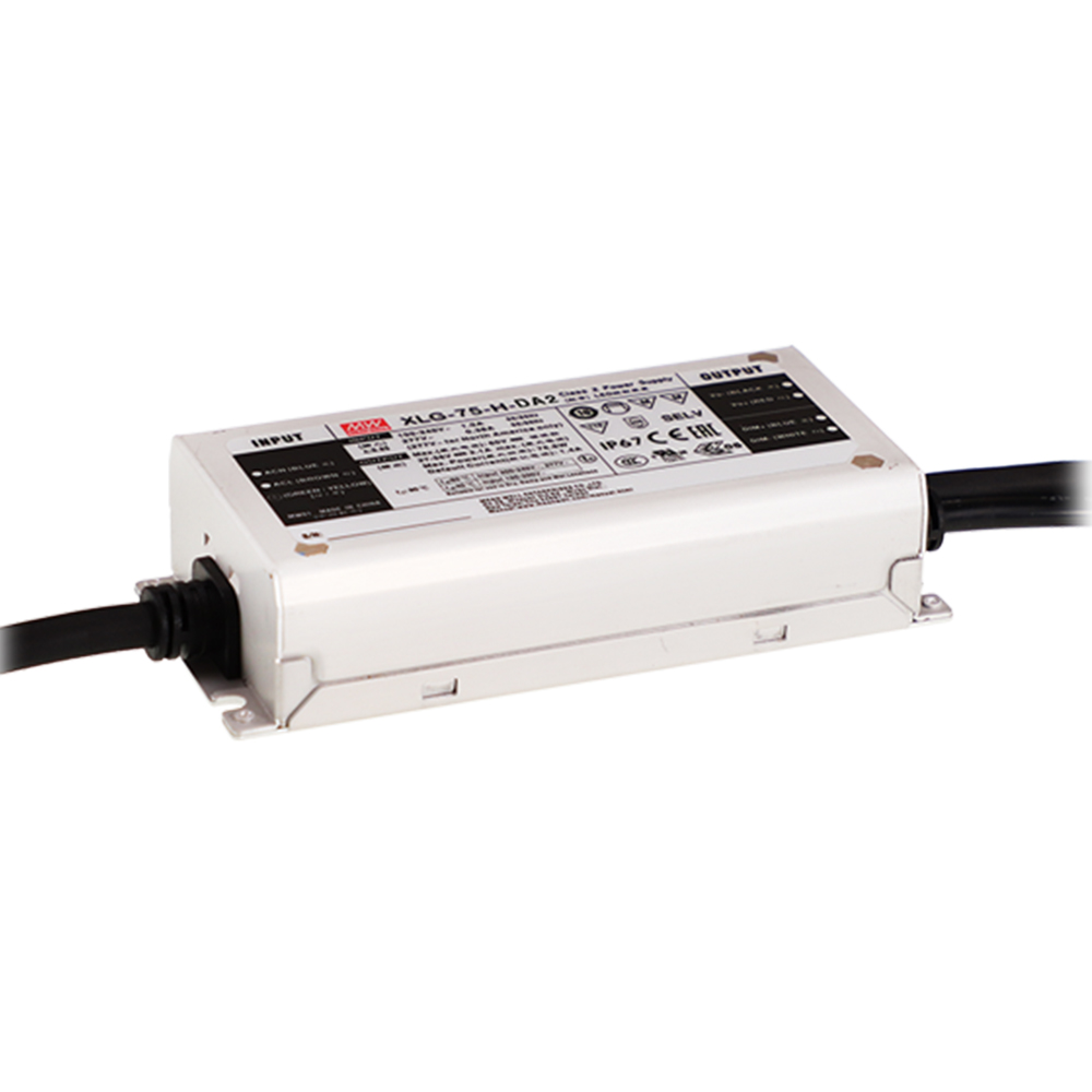 明緯XLG-75-DA2系列75W恒功率LED驅(qū)動器