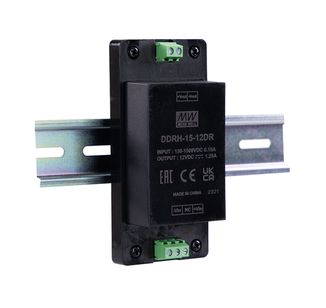 明緯電源DDRH-15系列150~1500Vdc超寬輸入DC-DC轉(zhuǎn)換器