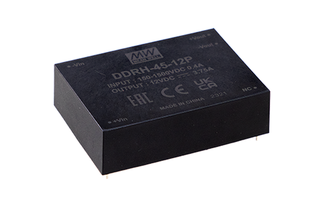 明緯電源DDRH-45系列150~1500Vdc超寬輸入DC-DC轉(zhuǎn)換器