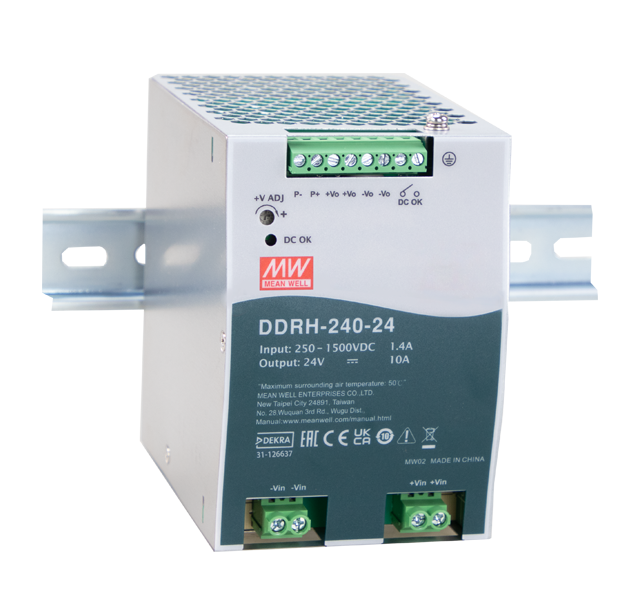 明緯電源DDRH-240系列250~1500Vdc超寬輸入DC-DC轉(zhuǎn)換器
